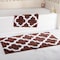 Hastings Home Hastings Home 100 Percent Cotton 2 Piece Trellis Bathroom Mat Set - Chocolate 726395ZMO - alternate 1